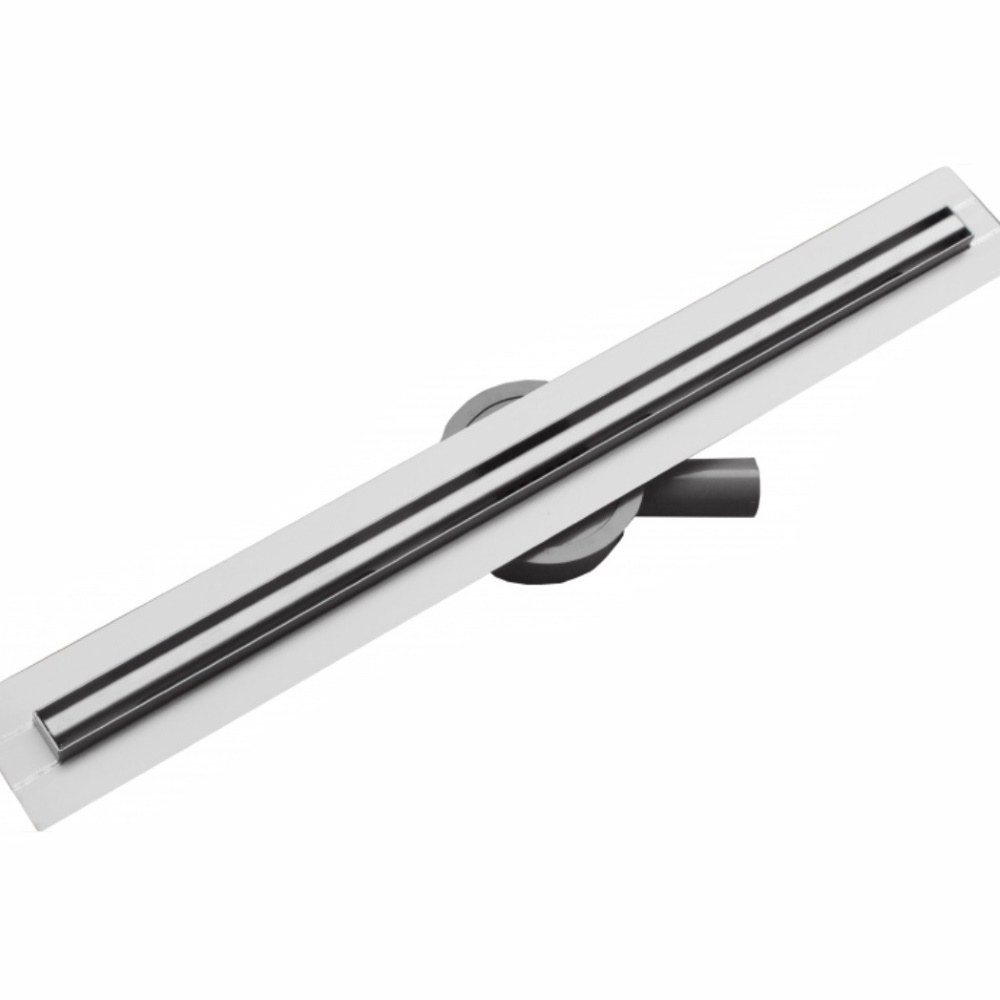 Душовий лінійний трап Slim White 60cm